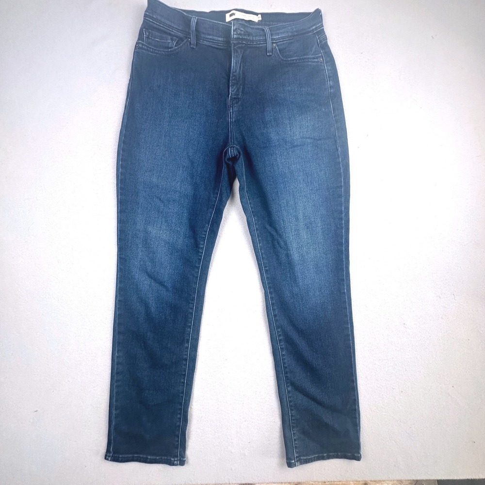 Levis 512‎ Perfectly Slimming Skinny Leg Jeans Dark Wash Indigo Blue Womens 12